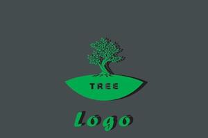 grön träd logotyp design 2023 vektor