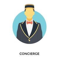 trendig concierge begrepp vektor