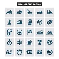 transportsymbole autos, schiffe, züge, flugzeuge, vektorillustrationen, gesetzte silhouetten isoliert vektor