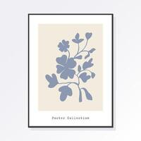 trendige botanische Wandkunst von Matisse mit floralen Mustern in Pastellfarben, Boho-Dekor, minimalistische Kunst, Illustration, Poster, Postkarte. Sammlung für die Dekoration. satz abstrakte modekreativität. vektor