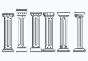 Satz von korinthischen Säulen vektor