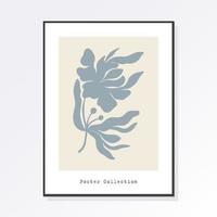 trendige botanische Wandkunst von Matisse mit floralen Mustern in Pastellfarben, Boho-Dekor, minimalistische Kunst, Illustration, Poster, Postkarte. Sammlung für die Dekoration. satz abstrakte modekreativität. vektor
