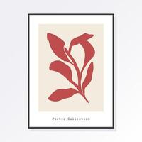 trendig matisse botanisk vägg konst med blommig mönster i pastell färger, boho dekor, minimalistisk konst, illustration, affisch, vykort. samling för dekoration. uppsättning av abstrakt mode kreativitet. vektor