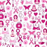 Monat des Bewusstseins für Brustkrebs, nahtloses Muster vektor