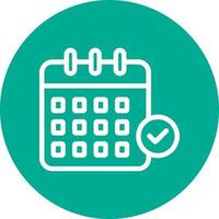 Kalender-Check-Vektor-Icon-Design vektor