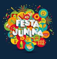 festa junina festivalbokstäver vektor