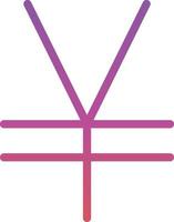 Yen-Zeichen-Vektor-Icon-Design vektor