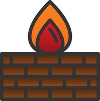 Firewall-Vektor-Icon-Design vektor