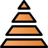 Pyramidendiagramm-Vektor-Icon-Design vektor