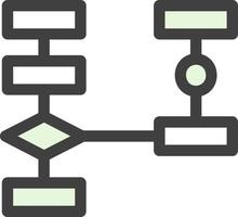 Flussdiagramm-Vektor-Icon-Design vektor