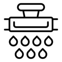 Symbol Umrissvektor für Wassertropfenrohr. Bewässerungssystem vektor