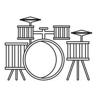 Schlagzeug-Symbol, Umrissstil vektor