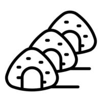 Sushi-Rolle-Symbol Umrissvektor. asiatisches Japan vektor