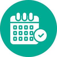 Kalender-Check-Vektor-Icon-Design vektor