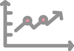 Aufwärtstrend im Graph-Vektor-Icon-Design vektor