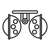Augenpflegegerät Symbol Umrissvektor. Klausur vektor