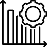 Liniensymbol für Produktivität vektor