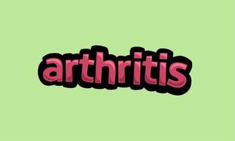 Arthritis schreiben Vektordesign auf grünem Hintergrund vektor