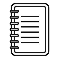 tragbarer Notebook-Symbol-Umrissvektor. Papierhand vektor