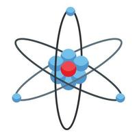 Atom Insight Symbol isometrischer Vektor. Digitale Daten vektor