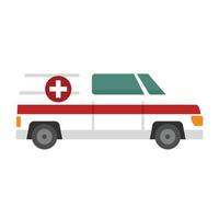 Sanitäter Krankenwagen Symbol flach isoliert Vektor