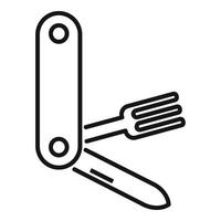 Mehrzweck-Tool-Icon-Umrissvektor. Messer Multitool vektor