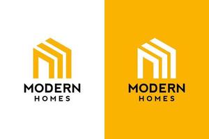 Logo-Design von n in Vektor für Bau, Haus, Immobilien, Gebäude, Eigentum. minimale fantastische trendige professionelle logo-design-vorlage auf doppeltem hintergrund.
