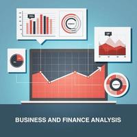företag och finansiera analys infographic vektor