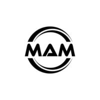 mam brev logotyp design i illustration. vektor logotyp, kalligrafi mönster för logotyp, affisch, inbjudan, etc.