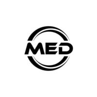 med-Brief-Logo-Design in Abbildung. Vektorlogo, Kalligrafie-Designs für Logo, Poster, Einladung usw. vektor