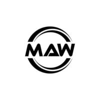 Maw-Brief-Logo-Design in Abbildung. Vektorlogo, Kalligrafie-Designs für Logo, Poster, Einladung usw. vektor
