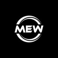 mew brev logotyp design i illustration. vektor logotyp, kalligrafi mönster för logotyp, affisch, inbjudan, etc.