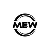 Mew-Brief-Logo-Design in Abbildung. Vektorlogo, Kalligrafie-Designs für Logo, Poster, Einladung usw. vektor