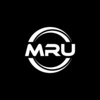 Mru-Brief-Logo-Design in Abbildung. Vektorlogo, Kalligrafie-Designs für Logo, Poster, Einladung usw. vektor