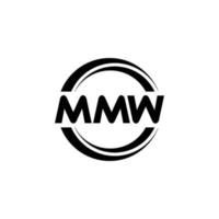 mmw-Buchstaben-Logo-Design in Abbildung. Vektorlogo, Kalligrafie-Designs für Logo, Poster, Einladung usw. vektor