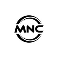 mnc-Brief-Logo-Design in Abbildung. Vektorlogo, Kalligrafie-Designs für Logo, Poster, Einladung usw. vektor