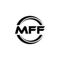 mff brev logotyp design i illustration. vektor logotyp, kalligrafi mönster för logotyp, affisch, inbjudan, etc.