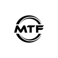 MTF-Brief-Logo-Design in Abbildung. Vektorlogo, Kalligrafie-Designs für Logo, Poster, Einladung usw. vektor