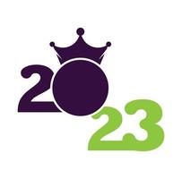 2023 frohes neues Logo-Design. 2023 Zahlenentwurfsvorlage. sammlung von 2023 frohes neues jahr symbole vektor