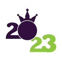 2023 frohes neues Logo-Design. 2023 Zahlenentwurfsvorlage. sammlung von 2023 frohes neues jahr symbole vektor