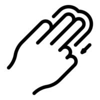 finger Rör ikon översikt vektor. digital skärm vektor
