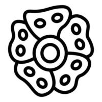Park Rafflesia Symbol Umrissvektor. Blumenpflanze vektor