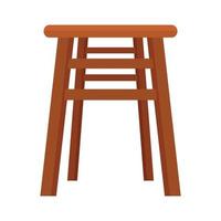 rygglösa stol ikon platt isolerat vektor