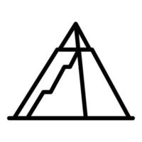 Umrissvektor für alte Pyramidensymbole. antikes Ägypten vektor