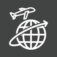 Invertiertes Symbol für globale Flüge vektor