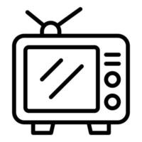 TV-Set-Icon-Umrissvektor. Kaffeebett vektor