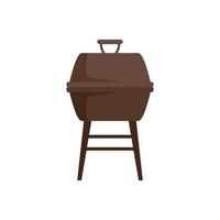 brasa grill ikon platt isolerat vektor