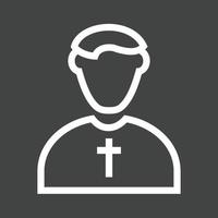 präst linje omvänd ikon vektor