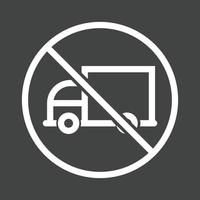 kein invertiertes Symbol für die LKW-Schilderlinie vektor