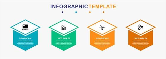 professionelle schritte infografik vektor